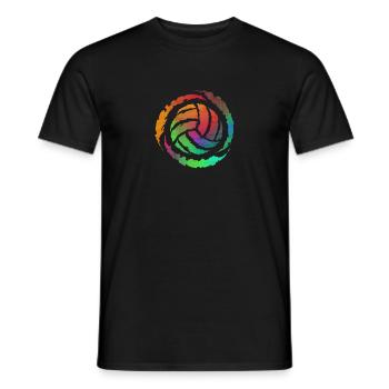 Équipe de volley-ball imprimé cadeau coloré de volley-ball - T-shirt homme - noir - Devant - AI Model Male 178 light (178cm)