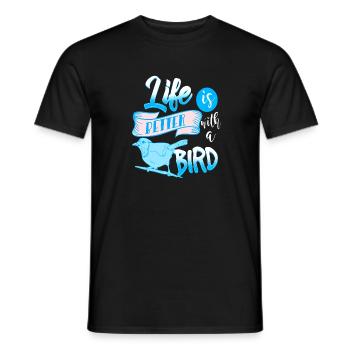 Der Vogel - Männer T-Shirt - Schwarz - Vorne - AI Model Male 178 light (178cm)