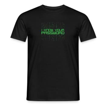 Je connais votre citation de pirate de mot de passe - T-shirt homme - noir - Devant - AI Model Male 178 light (178cm)