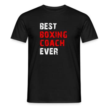 best boxing coach ever - Men's T-Shirt - black - Front - AI Model Male 178 light (178cm)