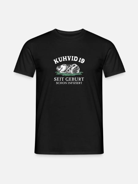 Corona Covid Kuh Landwirtschaft - Männer T-Shirt - Schwarz