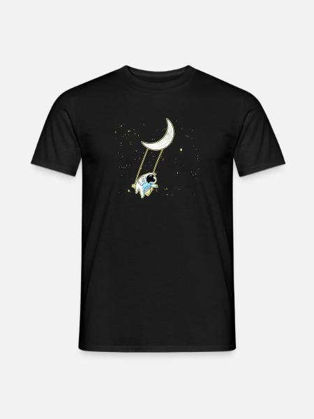 Mond Schaukel für Träumer - Männer T-Shirt - Schwarz