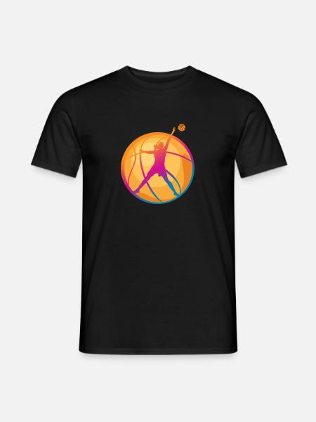 Basketball women silhouette - Men's T-Shirt - black