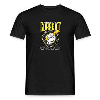 Cool Electrician Gift Electrical Engineer Lineman - Men's T-Shirt - black - Front - AI Model Male 178 light (178cm)
