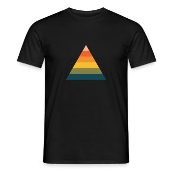 Rainbow pyramid - Men's T-Shirt - black - Front - AI Model Male 178 light (178cm)