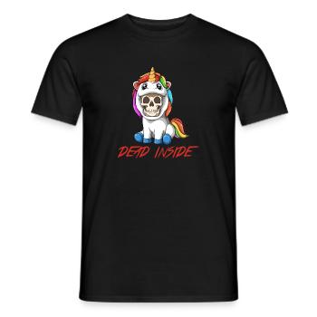 Squelette sarcastique en costume de licorne - parodie - T-shirt homme - noir - Devant - AI Model Male 178 light (178cm)