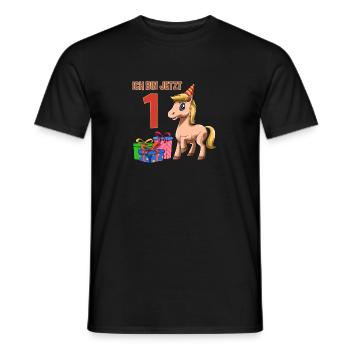 Süße Kinder & Pferde 1. Geburtstagsfeier - Männer T-Shirt - Schwarz - Vorne - AI Model Male 178 light (178cm)