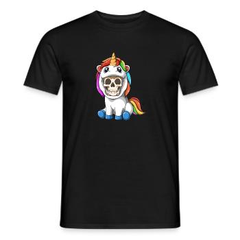 Squelette sarcastique en costume de licorne - parodie - T-shirt homme - noir - Devant - AI Model Male 178 light (178cm)