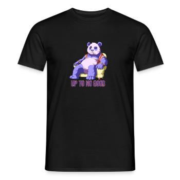 Pastel Goth Panda - Up To No Good - Men's T-Shirt - black - Front - AI Model Male 178 light (178cm)