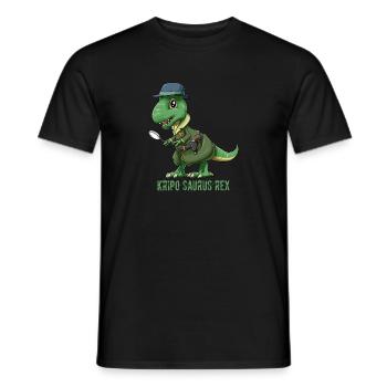 T-Rex Detektiv - Dinosaurier Kriminalpolizei - Männer T-Shirt - Schwarz - Vorne - AI Model Male 178 light (178cm)