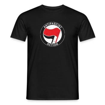 Antifascist flag antifa - antiracism antifascist - Men's T-Shirt - black - Front - AI Model Male 178 light (178cm)