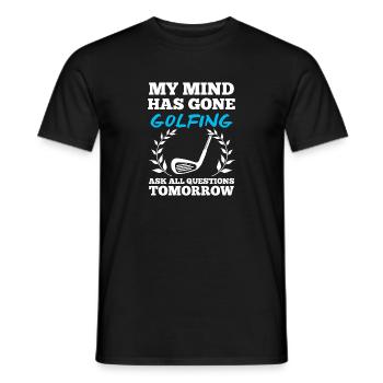 Golf golfing golfer golf ball golfing golf player - Men's T-Shirt - black - Front - AI Model Male 178 light (178cm)