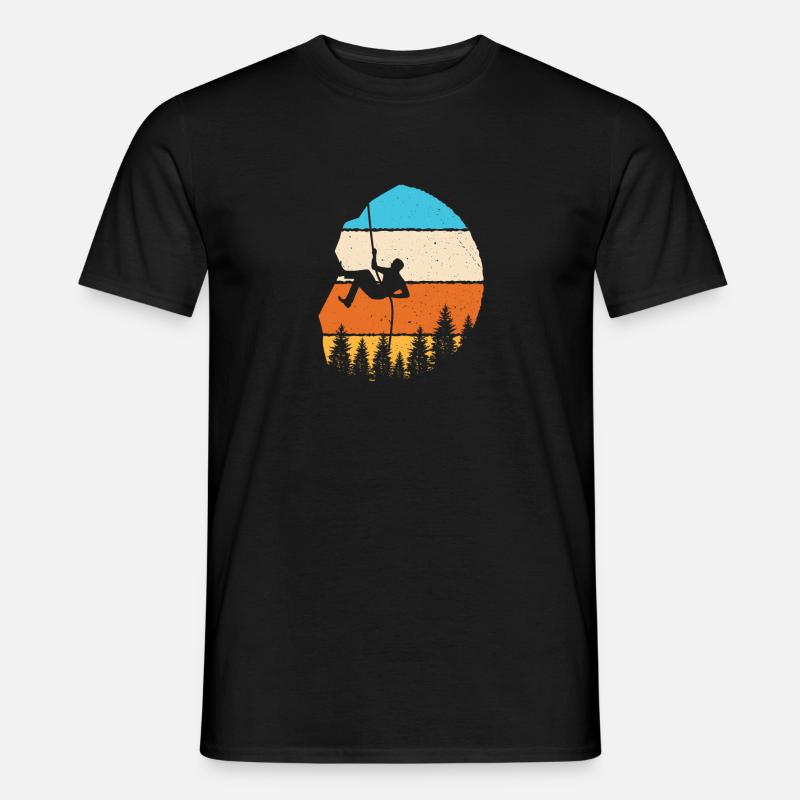 Kletterer Klettern Bouldern - Männer T-Shirt - Schwarz