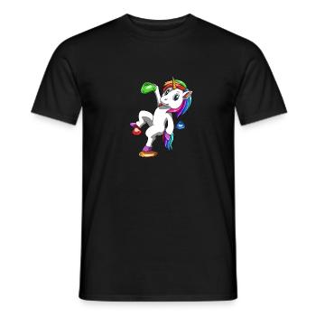 Licorne de rocher - Licorne grimpante - T-shirt homme - noir - Devant - AI Model Male 178 light (178cm)