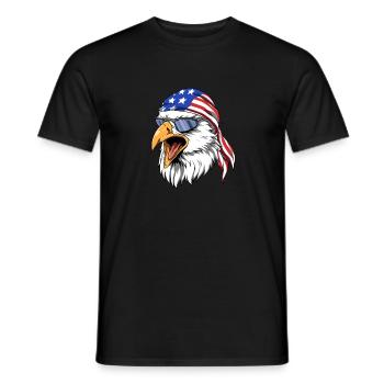 USA Eagle - USA Eagle Biker - Men's T-Shirt - black - Front - AI Model Male 178 light (178cm)