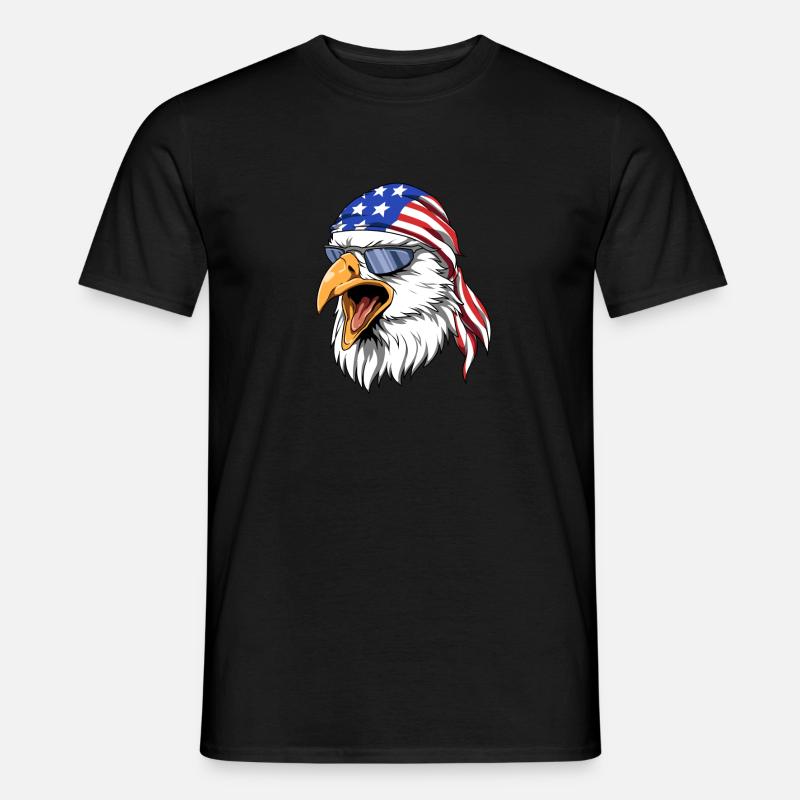 USA Eagle - USA Eagle Biker - Men's T-shirt - black
