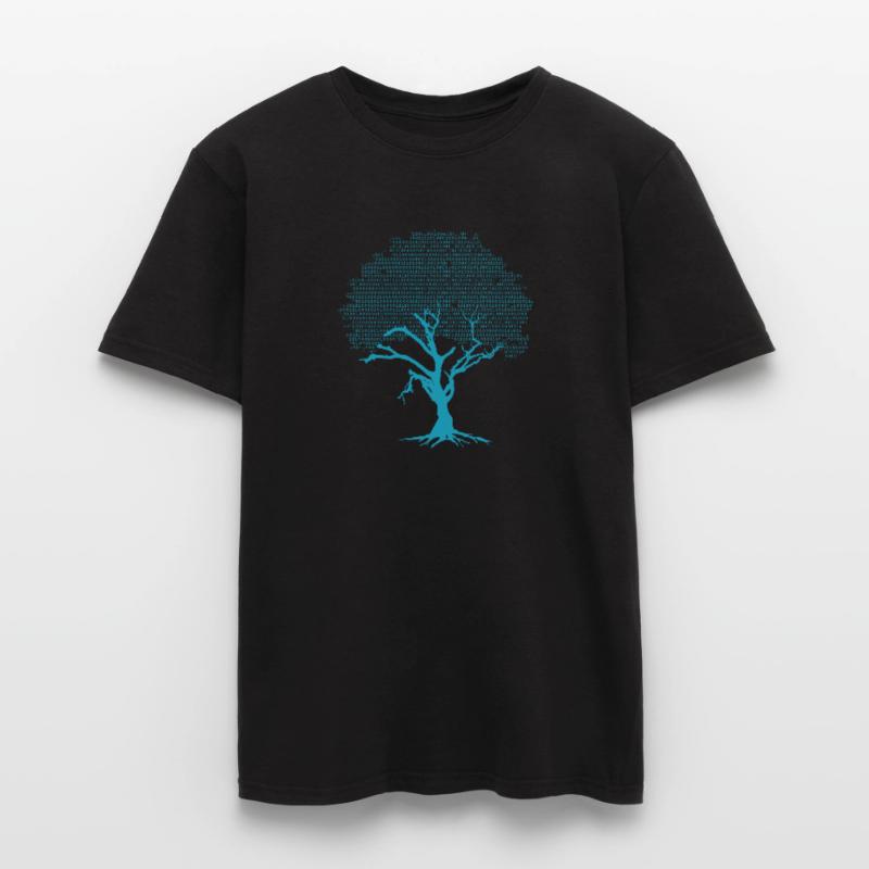Binary Coding Tree Gift Design Idea graphic Men's T-shirt