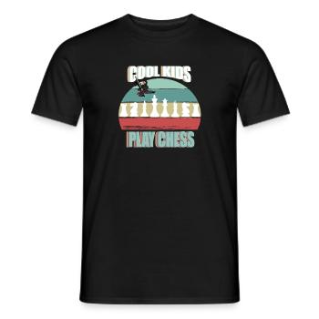 Lustiges Schach Spieler Geschenk - Männer T-Shirt - Schwarz - Vorne - AI Model Male 178 light (178cm)