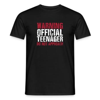 Warning Official Teenager Do Not Approach - Men's T-Shirt - black - Front - AI Model Male 178 light (178cm)