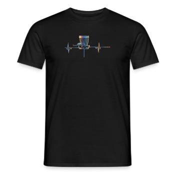 Love Disc Golf Vintage Style Golf Gift Idea print - T-shirt homme - noir - Devant - AI Model Male 178 light (178cm)