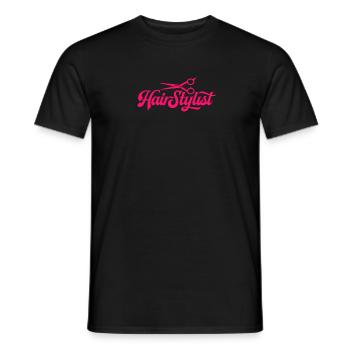 Awesome Womens Hairdresser Gift Salon Hairstylist - Men's T-Shirt - black - Front - AI Model Male 178 light (178cm)