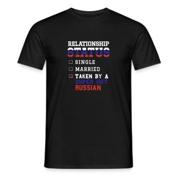 Statut de la relation prise Super Hot Russian - T-shirt homme - noir - Devant - AI Model Male 178 light (178cm)