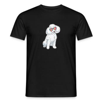 Pudel Geschenk Pudel Geschenk Pudel In Sonnenbrillen - Männer T-Shirt - Schwarz - Vorne - AI Model Male 178 light (178cm)