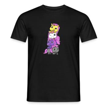 Licornes non binaires - T-shirt homme - noir - Devant - AI Model Male 178 light (178cm)