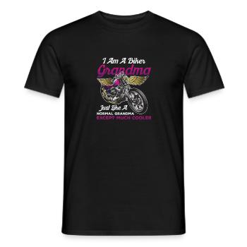 Ich bin ein Biker-Oma-Druck - Cooles Oma-Design - Männer T-Shirt - Schwarz - Vorne - AI Model Male 178 light (178cm)