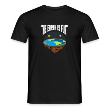 Globe terrestre plat modèle de carte de la terre plate - T-shirt homme - noir - Devant - AI Model Male 178 light (178cm)