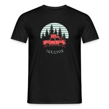 Ferien-ferie på ferie - Mænd T-shirt - sort - Foran - AI Model Male 178 light (178cm)