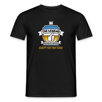 Lustige Knie-Chirurgie Gute Besserung Geschenk-Design - Männer T-Shirt - Schwarz - Vorne - AI Model Male 178 light (178cm)
