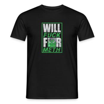 Drôle de meth design - T-shirt homme - noir - Devant - AI Model Male 178 light (178cm)