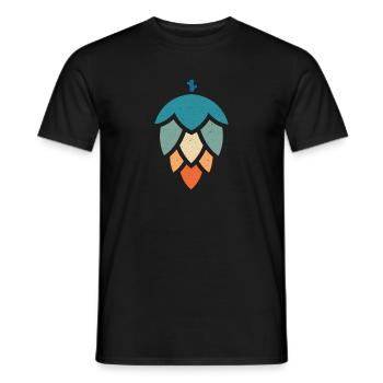 Houblon Vintage - Brassage de bière - Home Brewer - T-shirt homme - noir - Devant - AI Model Male 178 light (178cm)