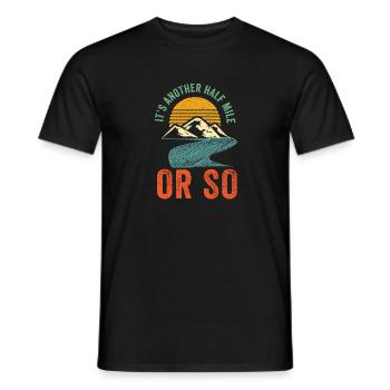 Chemise de randonnée drôle - Chemise de randonnée unique - Randonnée - T-shirt homme - noir - Devant - AI Model Male 178 light (178cm)