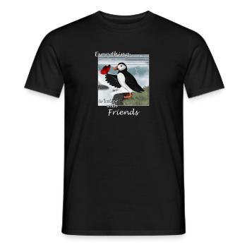 Everything is Better With Friends Vintage Vogel - Männer T-Shirt - Schwarz - Vorne - AI Model Male 178 light (178cm)