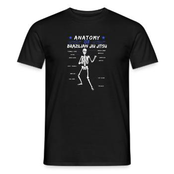 MMA Grappling gift Anatomy of BJJ Brazilian Jiu - T-shirt homme - noir - Devant - AI Model Male 178 light (178cm)