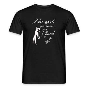 Reiten Pferd - Männer T-Shirt - Schwarz - Vorne - AI Model Male 178 light (178cm)