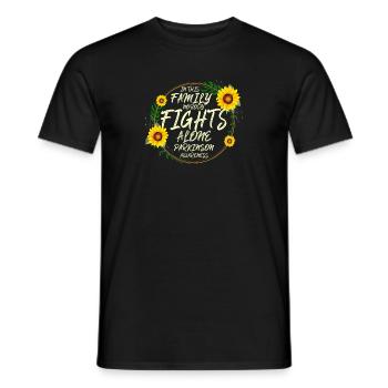 Niemand kämpft alleine. Parkinson-Bewusstsein - Männer T-Shirt - Schwarz - Vorne - AI Model Male 178 light (178cm)