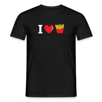 Pommes Frites Lover Shirt - Pommes Frites T-Shirt - Fas - Männer T-Shirt - Schwarz - Vorne - AI Model Male 178 light (178cm)