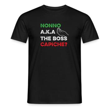 Lustiges italienisches Hemd - das Boss-Hemd - lustiges Itali - Männer T-Shirt - Schwarz - Vorne - AI Model Male 178 light (178cm)