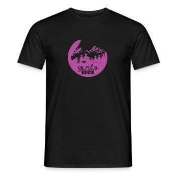 Escalade filles - T-shirt homme - noir - Devant - AI Model Male 178 light (178cm)