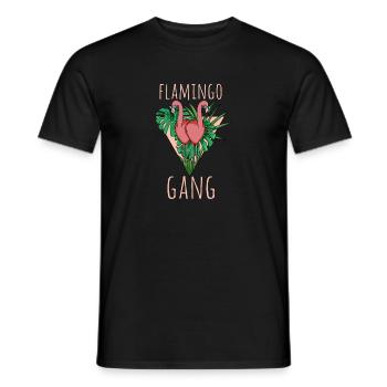 Boisson alcoolisée Flamingo Gang Flamingos Party - T-shirt homme - noir - Devant - AI Model Male 178 light (178cm)