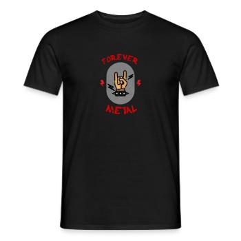 Forever Metal - T-shirt homme - noir - Devant - AI Model Male 178 light (178cm)