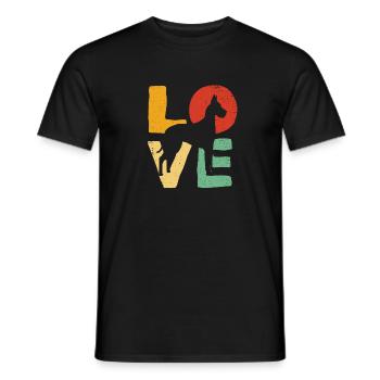 Love Great Dane Shirt - Cadeau d'amant de chien Great Dane - T-shirt homme - noir - Devant - AI Model Male 178 light (178cm)
