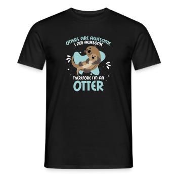 Hilarious Otters Are Awesome Gift design 4 Otter - Men's T-Shirt - black - Front - AI Model Male 178 light (178cm)