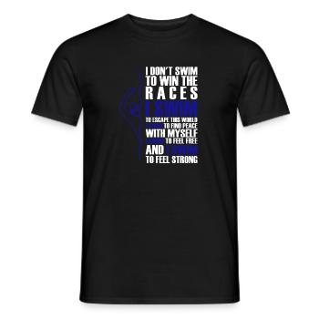 Cadeau drôle pour les nageurs - T-shirt homme - noir - Devant - AI Model Male 178 light (178cm)