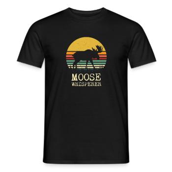 Chemise Moose Whisperer - Chemise Funny Moose Hunter - T-shirt homme - noir - Devant - AI Model Male 178 light (178cm)