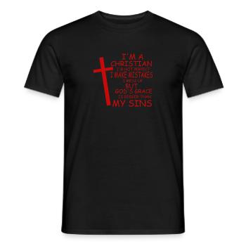 I'm A Christian - God Jesus Gift - Men's T-Shirt - black - Front - AI Model Male 178 light (178cm)