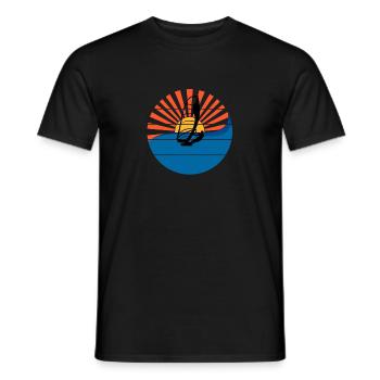 Windsurfer Sunset Windsurfing Windsurfing Gift - Men's T-Shirt - black - Front - AI Model Male 178 light (178cm)